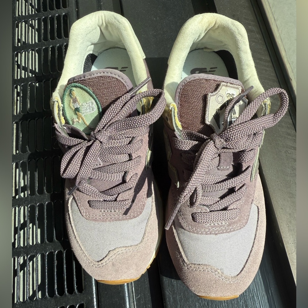 New Balance Athletic Shoes in Purple and Cream